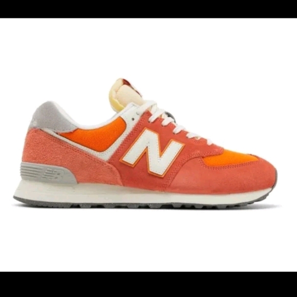 New Balance Classic 574 Gulf Red Womens Size 10 Athletic Sneakers TN Orange NEW - Picture 3 of 9